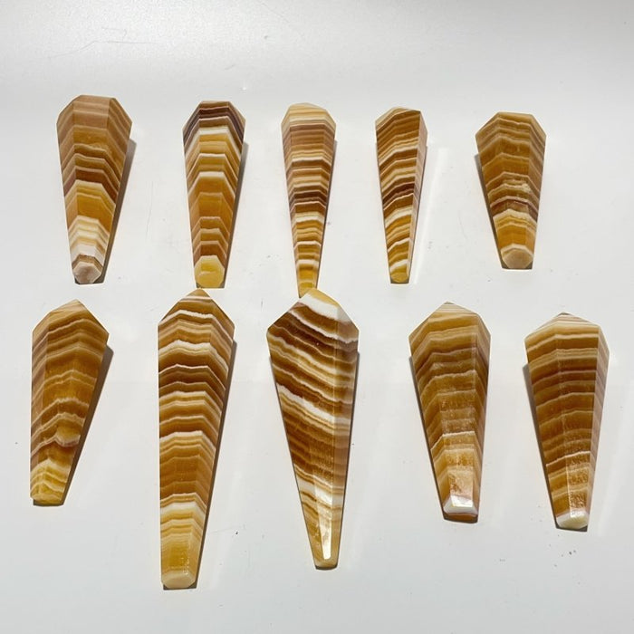 Yellow Calcite Wand Point Scepter Magic Wand Wholesale