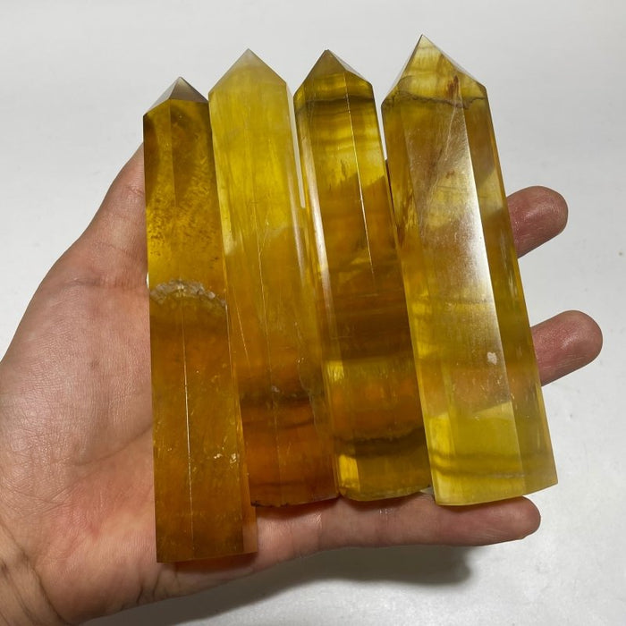 Yellow Fluorite Point Wholesale