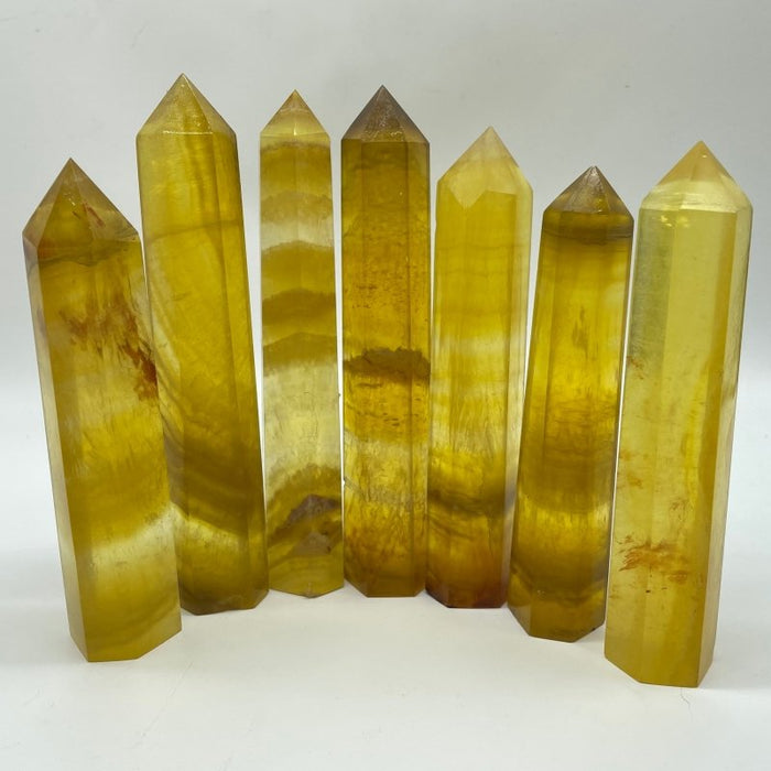Yellow Fluorite Point Wholesale