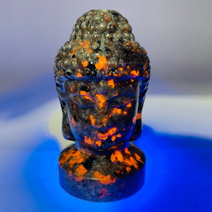 Yooperlite Buddha Head Carving Wholesale (UV Reactive)