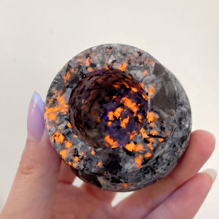 Yooperlite Incense Burner Carving Wholesale (UV Reactive)