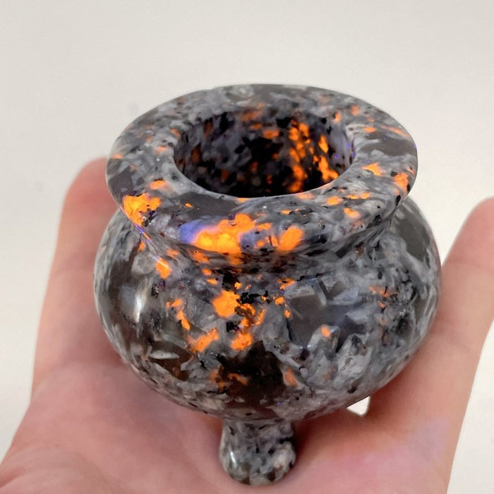 Yooperlite Incense Burner Carving Wholesale (UV Reactive)