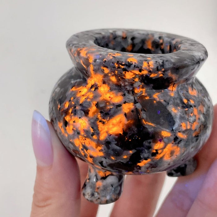 Yooperlite Incense Burner Carving Wholesale (UV Reactive)