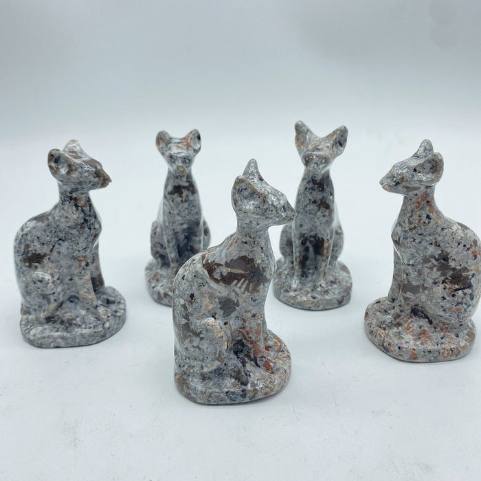 Yooperlite Stone Sphynx Hairless Cat Carving Animal Wholesale